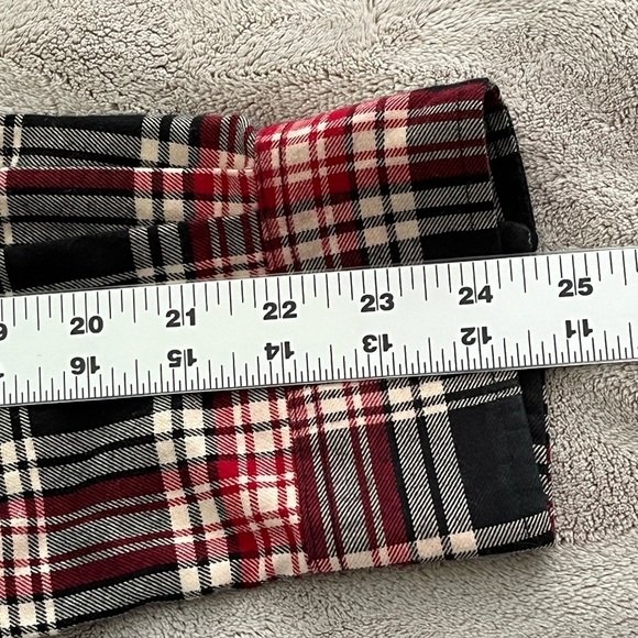 J McLaughlin 100% Cotton Black Red Plaid Long Sleeve Trim Fit Button Up Shirt L - Picture 11 of 12